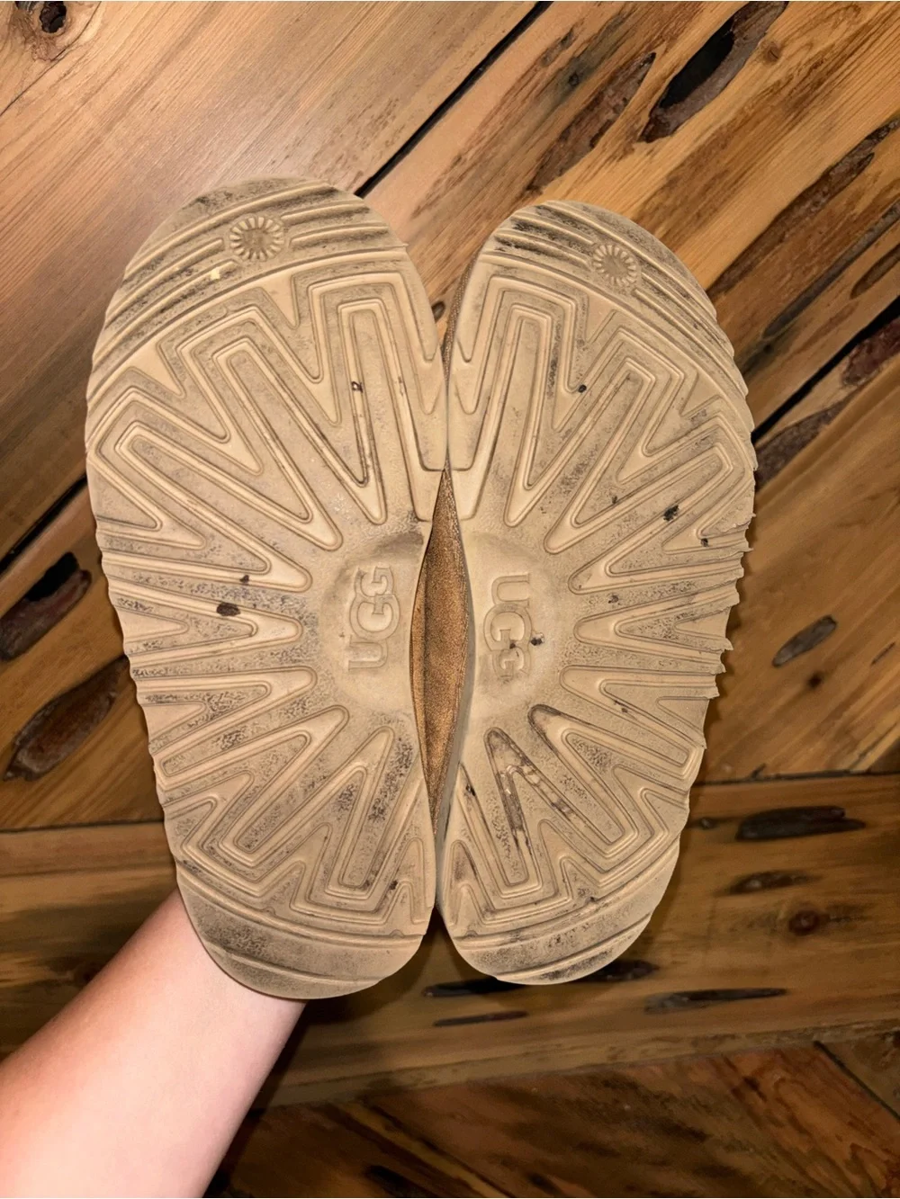 UGG Kids Tan Suede Tasman Slippers